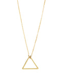 Gold Plated Geometric Triangles Elysian 925 Sterling Silver Pendant For Women