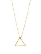 Gold Plated Geometric Triangles Elysian 925 Sterling Silver Pendant For Women