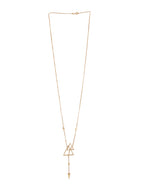 Gold Plated Triangles and Cone Shape Elysian 925 Sterling Silver Pendant For Women