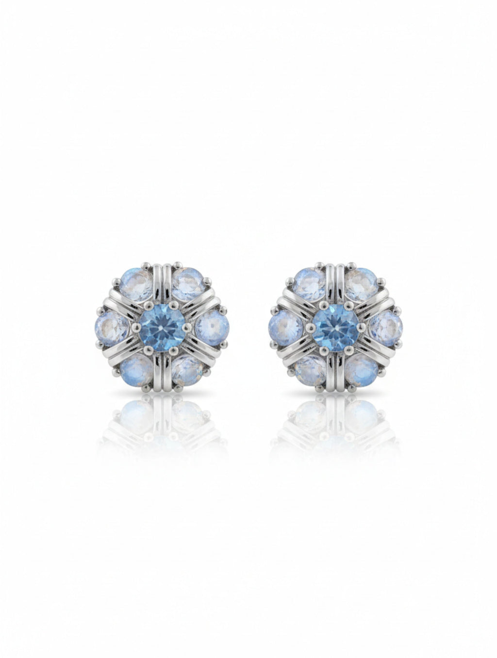 Pietra Moonstone Studs Earrings 925 Sterling Silver  For Women