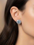 Pietra Moonstone Studs Earrings 925 Sterling Silver  For Women