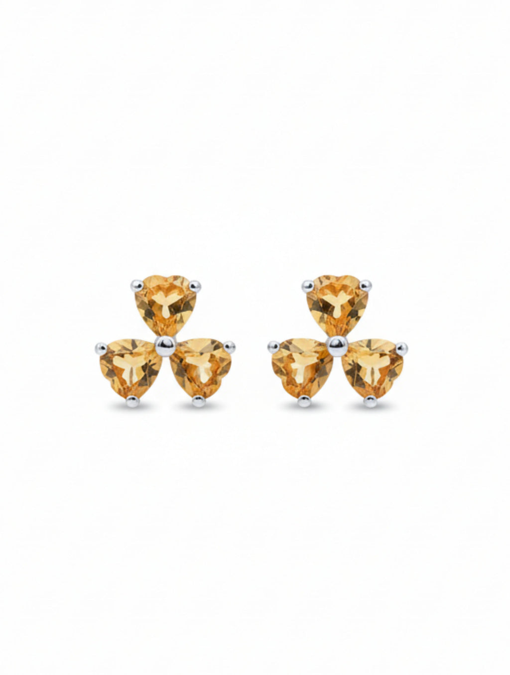 Pietra Pear Shaped Citrine Studs Earrings 925 Sterling Silver For Women