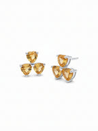 Pietra Pear Shaped Citrine Studs Earrings 925 Sterling Silver For Women