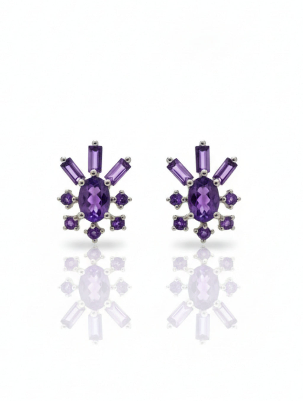 Pietra Citrine Multi-Shape Studs Earrings 925 Sterling Silver For Women