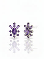 Pietra Citrine Multi-Shape Studs Earrings 925 Sterling Silver For Women