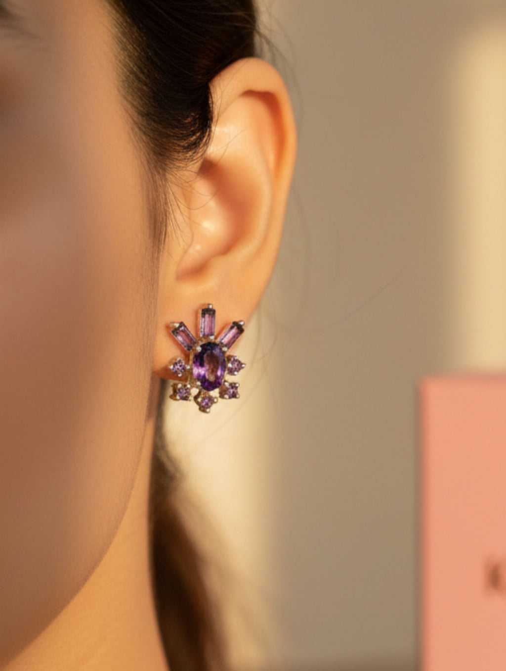 Pietra Citrine Multi-Shape Studs Earrings 925 Sterling Silver For Women