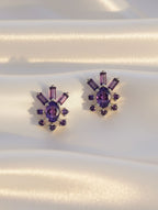 Pietra Citrine Multi-Shape Studs Earrings 925 Sterling Silver For Women