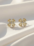 Rhodium Pear-Shaped Citrine Pietra 925 Sterling Silver Studs Earrings For Women