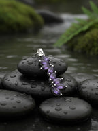 Rhodium Marquise Amethyst Pietra 925 Sterling Silver Pendant For Women