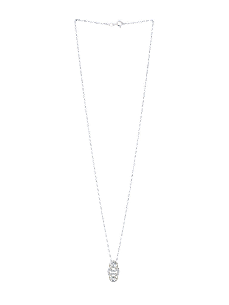 Ethereal Pearl & Crystal Wedding Pendant - Kicky & Perky