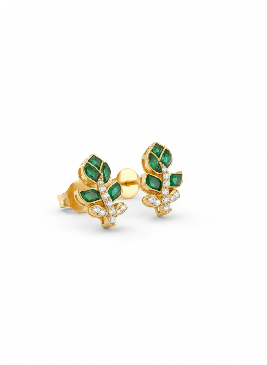 Sterling Silver Moissanite & Talph Statement Stud Earrings